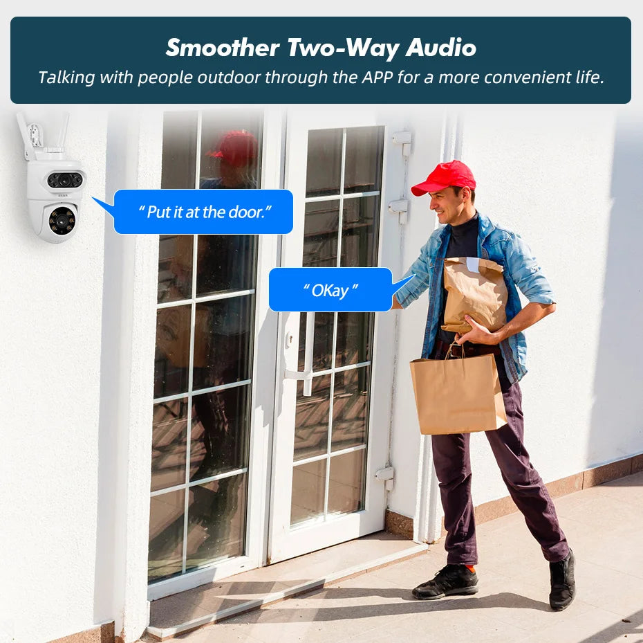 FUERS 5K 10MP Dual Lens IP Camera Tuya Smart Outdoor Home Security Auto Tracking Human Detection WIFI CCTV Surveillance Camera