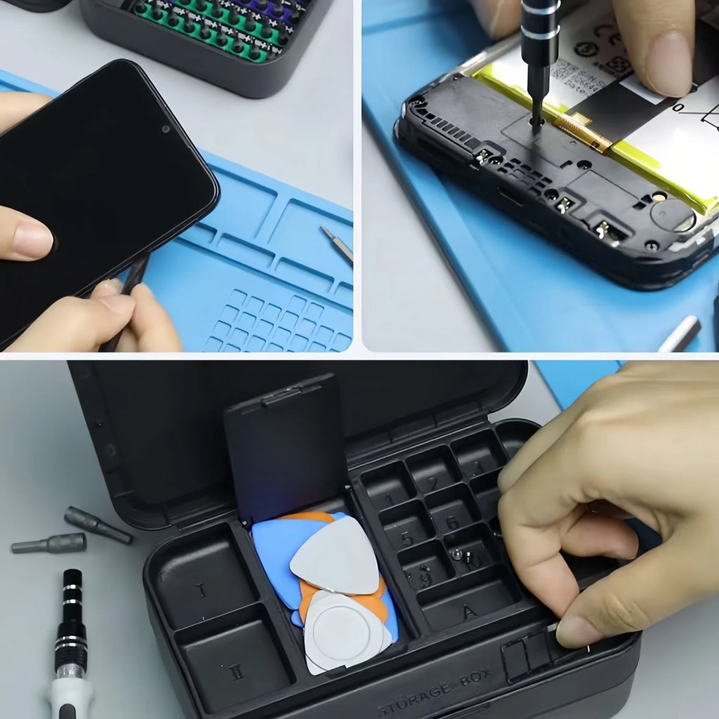 132 In 1 Multi-Function Precision Screwdriver Tool Set Repair Laptop Computer Mobile Phone Disassembly Special Storage Box
