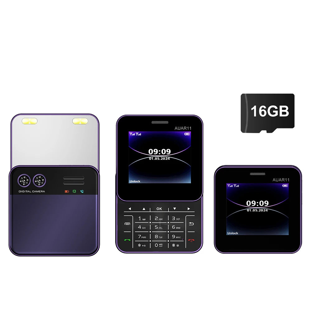 Three mini sliding smartphones bundle with 16GB TF card, rotating screen and keypad