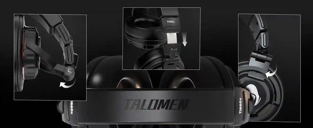 Studio Monitor Over-Ear Headphones - Detachable Cord Ti660x Tidesmit
