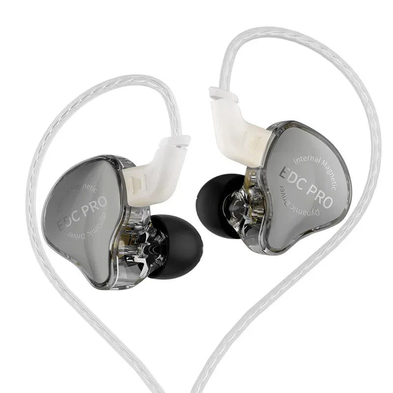 Wired In-Ear Monitors Dynamic Driver Detachable Cable by Tidesmit Silver-plated NO mic Tidesmit