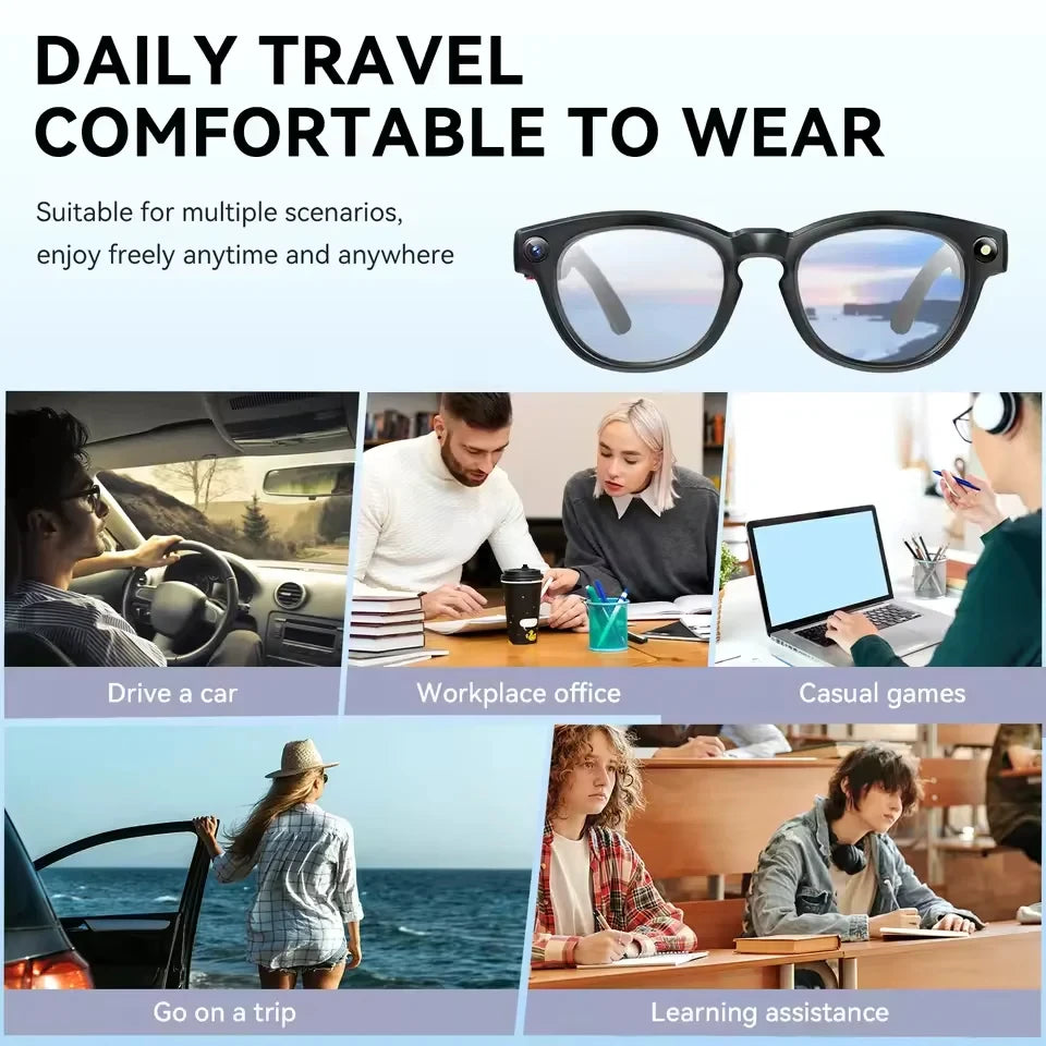 AI Smart Glasses with 8K Camera and Voice Translation - Tidesmit Tidesmit