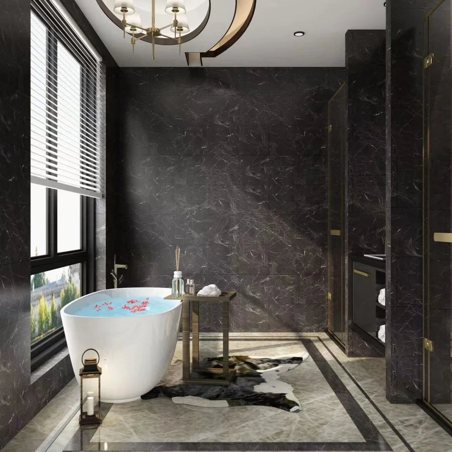 1/12/24Pcs Peel and Stick Marble, 12Inx12In Backsplash Self Adhesive Tiles for Kitchen, Bathroom, Living Room, Bedroom