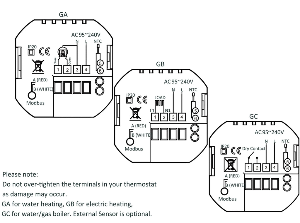TUYA Smart Touch ZIGBEE&WIFI Thermostat LCD Screen Water Heating Electirc Floor Heating Water Gas Boiler Temperature Controller