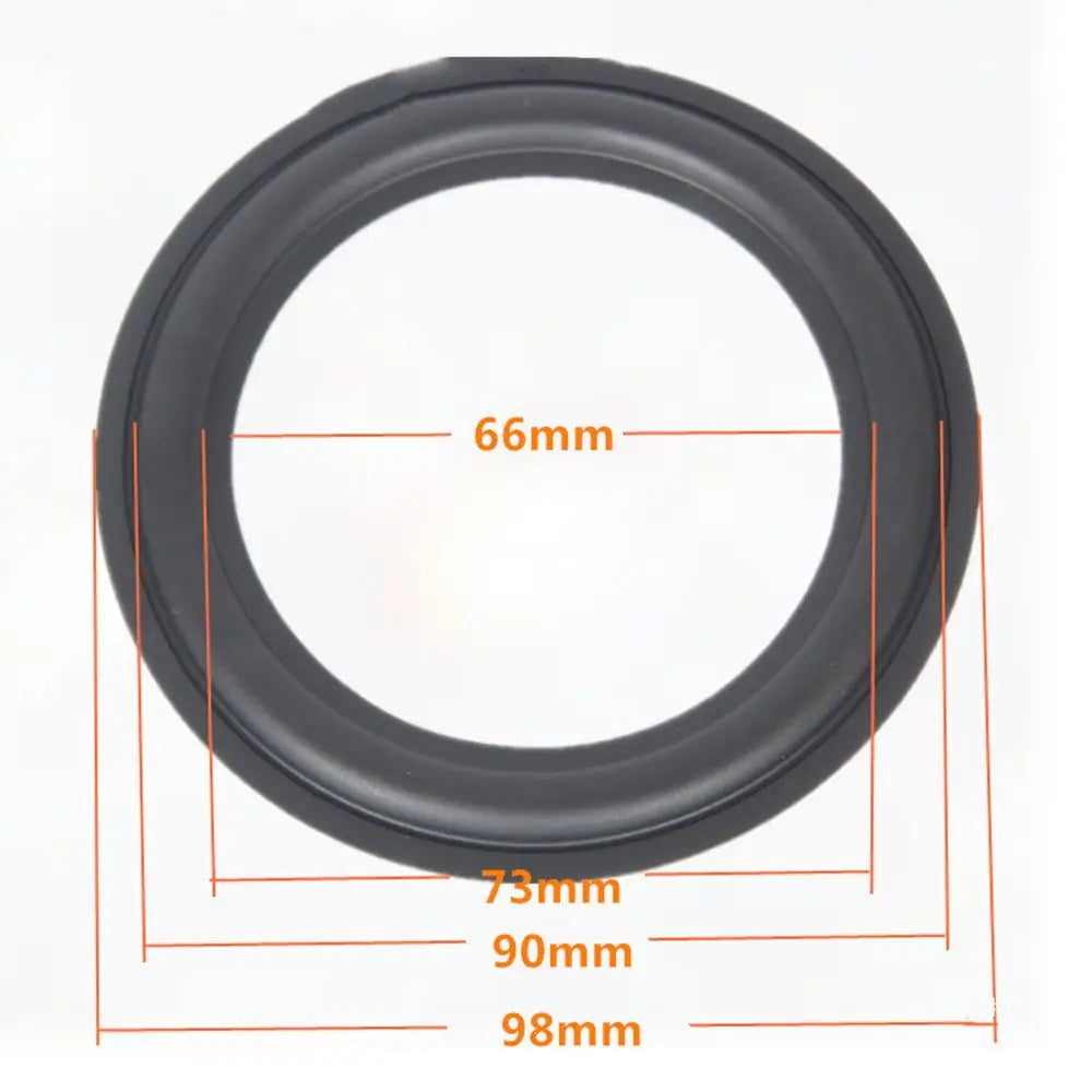 Black speaker suspension edge ring with measurements: 66mm, 73mm, 90mm, 98mm