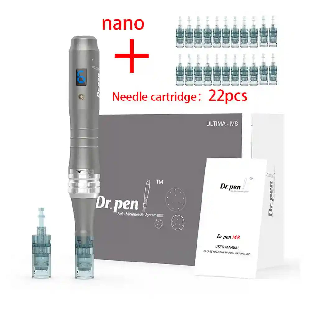 Microneedling Pen Kit for Lip Care with 22 Replaceable Cartridges Lip Care 22pcs nano pin Tidesmit