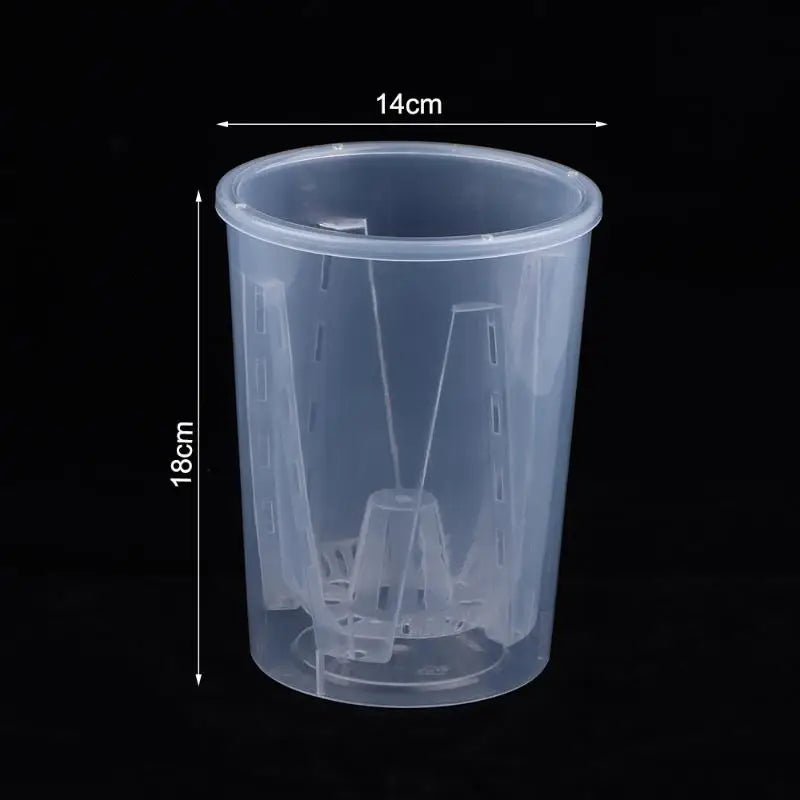 Clear self-watering planter pot, 14cm x 18cm (double-layer insert)