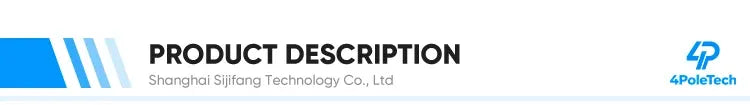 Product description banner with brand logos and company name text