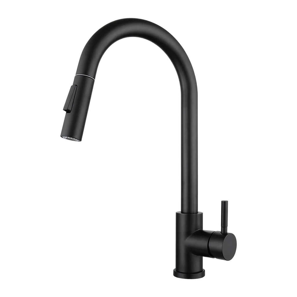 Residential Kitchen Sink Fixture, Pull-out Kitchen Tap, 360° Rotatable Cold Hot Tap with Dual Water Modes, Tap for Vegetable Washing & Cookware Cleaning