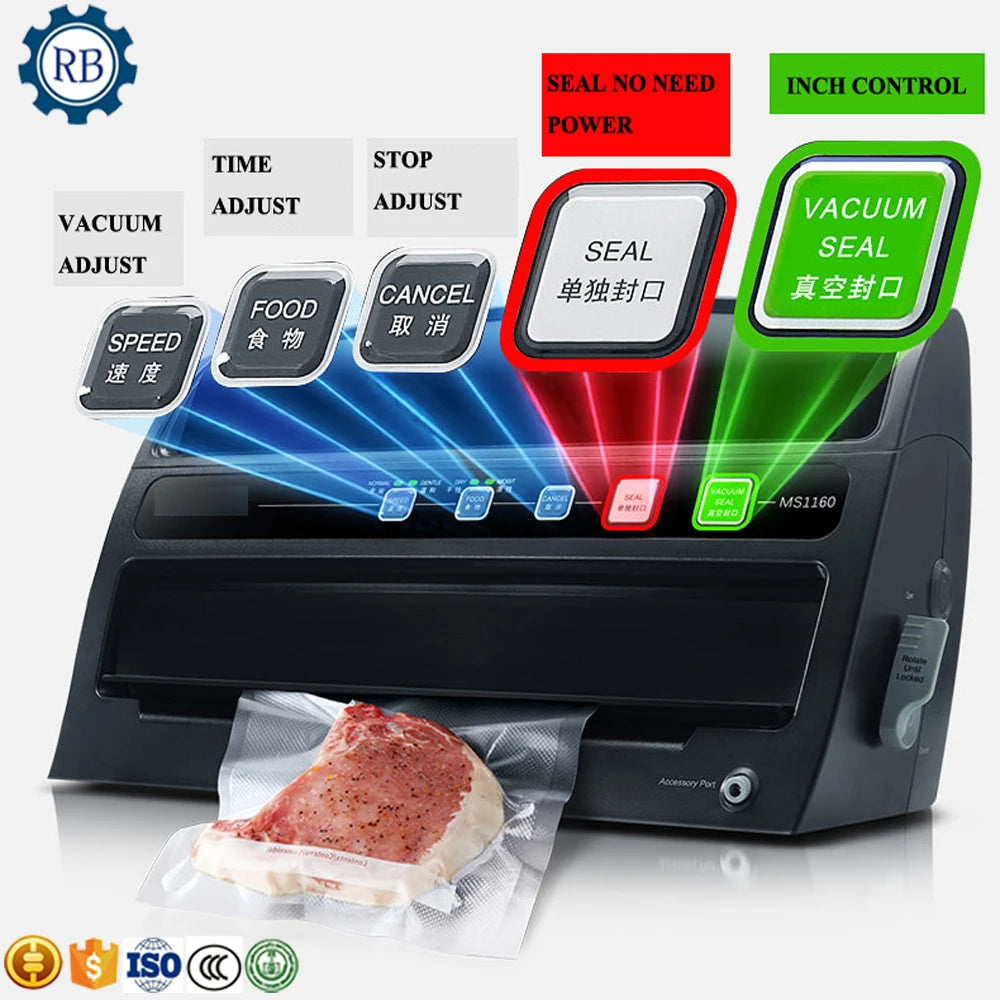 Food Saver Vacuum Sealer Machine Machine Home Use Food Beverage Factory Dedicated Food Vacuum Machine