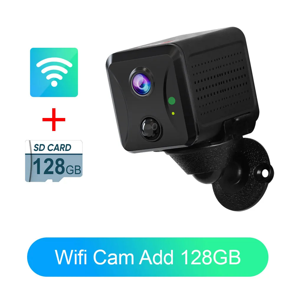 LS VISION Ubox Mini 4G Security Camera SIM Card or Wifi  HD Surveillance Camera 3800mAh Battery Low Power Voice Intercom CCTV