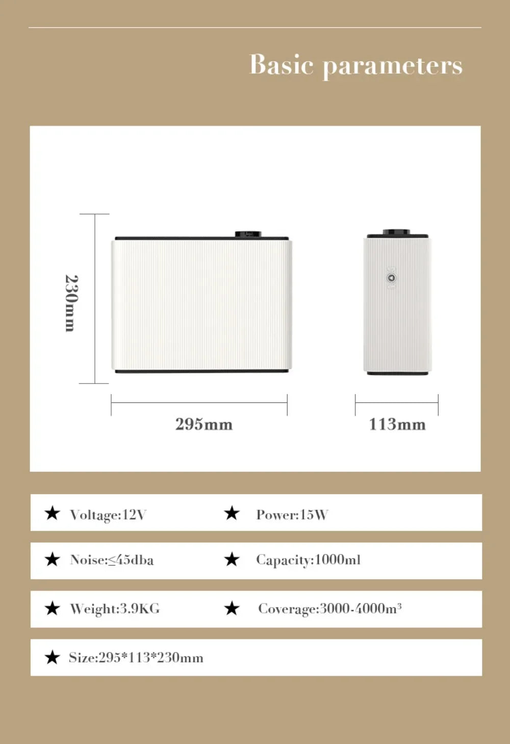 1000ML HVAC Fragrance Diffuser Smart Scent Air Machine For Home Hotel Spa Cover Up to 4000m³ Waterless Essential Oil Diffuser