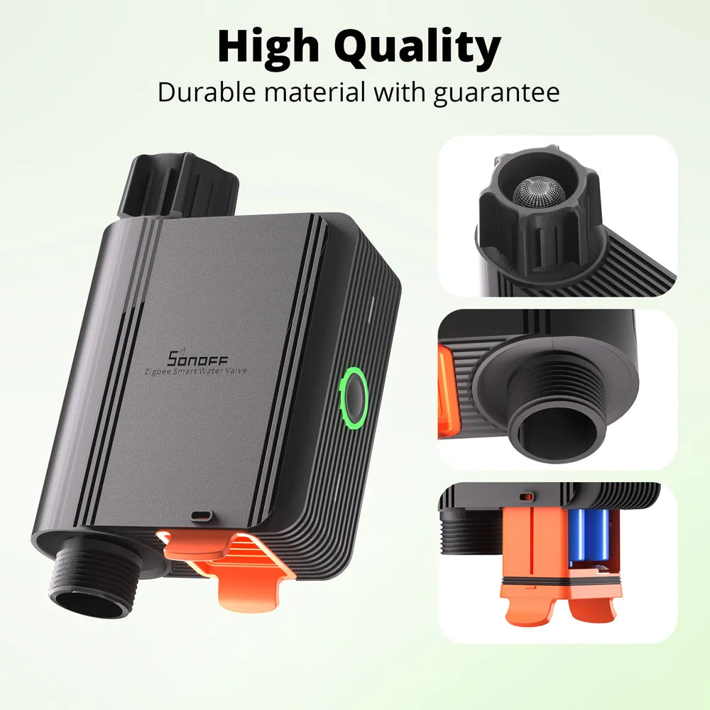 1-2PCS SONOFF SWV-BSP Zigbee3.0 Smart Water Valve IP55 Automatic Irrigation System Suitable for the UK, Europe or Most Countries