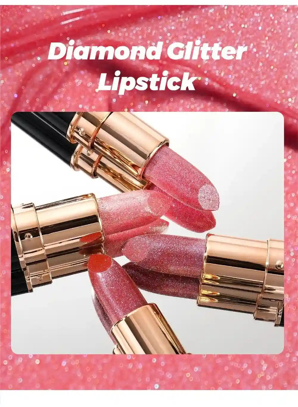 Metallic Glitter Waterproof Lipstick - Long-Lasting Shimmer Formula Lip Care Tidesmit