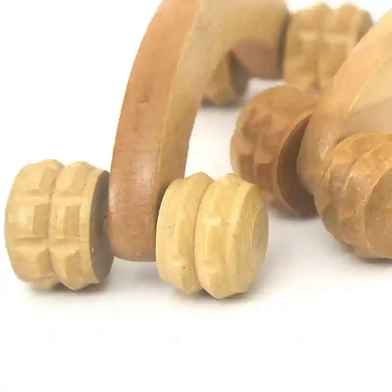 Wooden Massage Roller for Deep Tissue Muscle Relief - Log Color Massage Roller Tidesmit