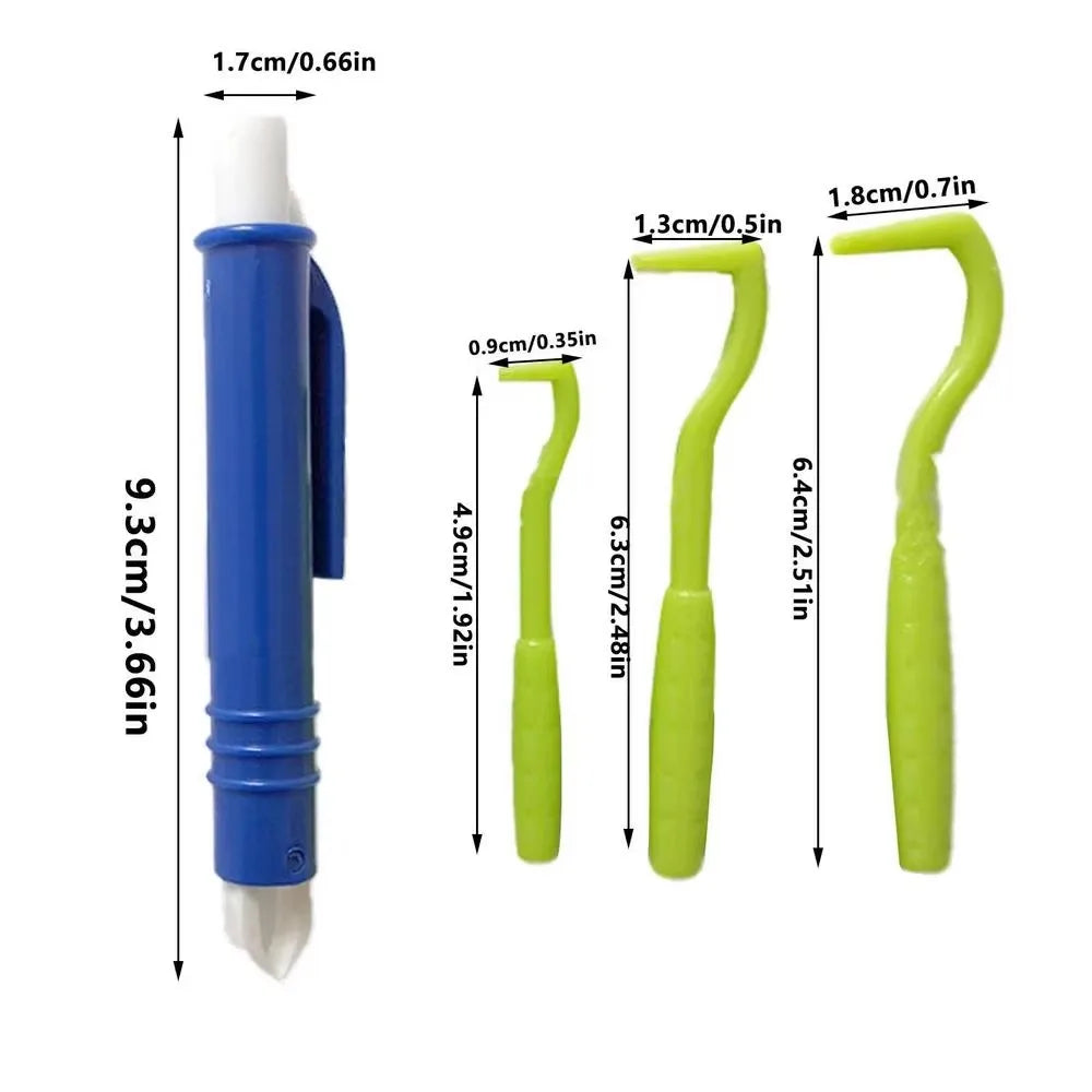 4-piece pet flea and tick removal tool kit with tweezers to safely remove parasites from dogs and cats.