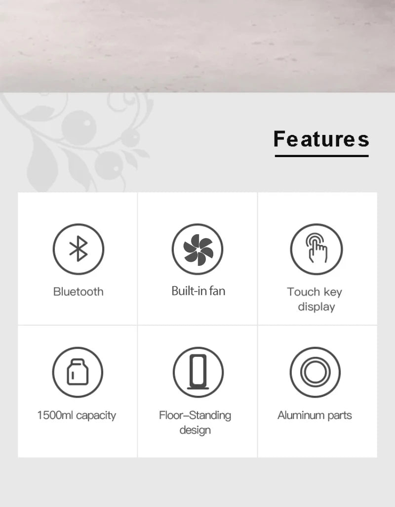 NAMSTE Electric Aromatic Diffuser Coverage 4000m³ Smart Bluetooth Essential Oils Fragrance Machine Home Hotel Scenting Device