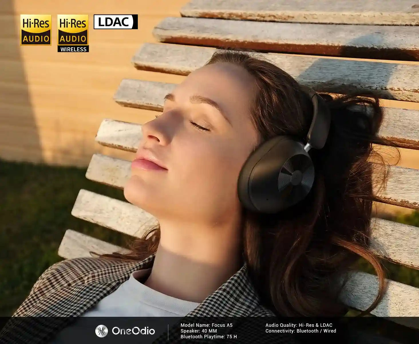 Wireless Noise Cancelling Headphones - Over-Ear Studio Monitor Audio Tidesmit