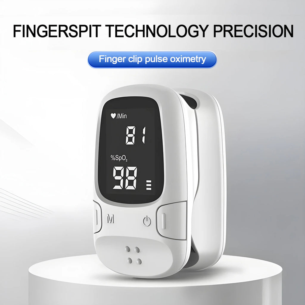 Pulse Oximeter Portable Strap Lanyard Blood Oxygen Saturation Monitor Digital LED Display Child Fingertip Oximetry use battery