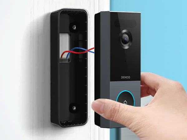 Dekco 5MP Ultra HD WiFi Video Doorbell Outdoor Camera PIR Motion Detection 2-Way Audio IP66 Wireless Door Bell Support Alex