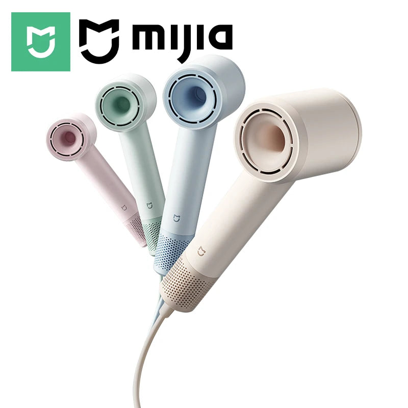 MIJIA 2026 high-speed hair dryer in 4 pastel colors with lightweight ergonomic design and powerful airflow.