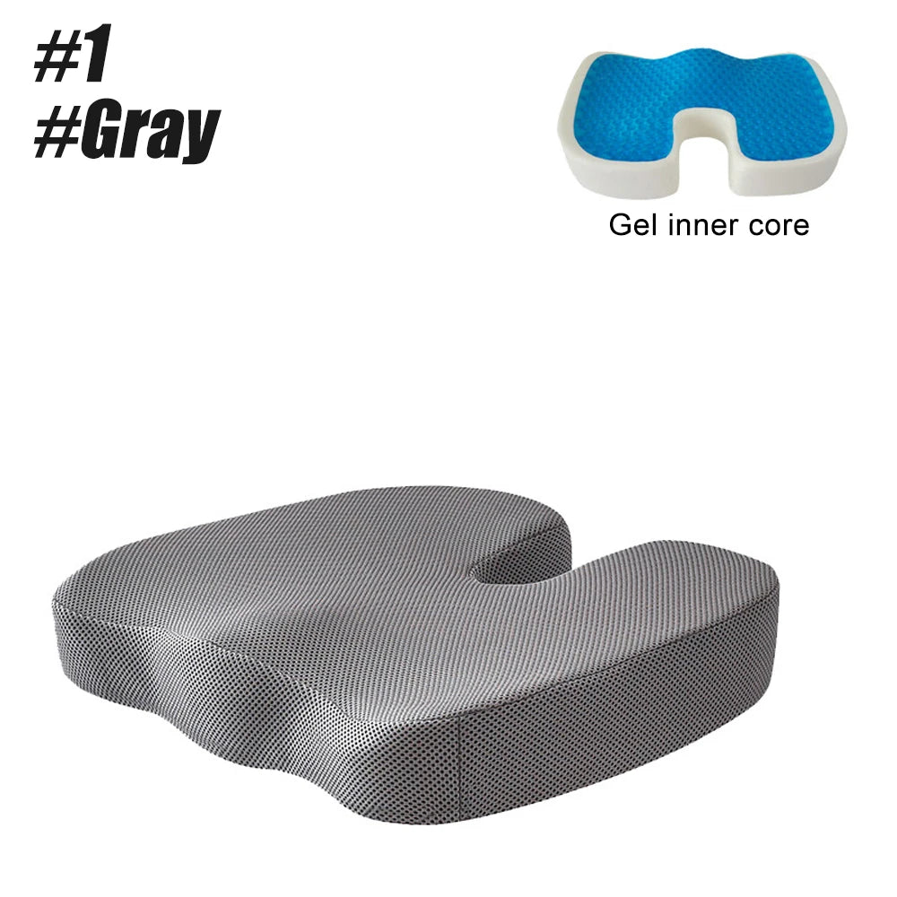 Gel Seat Cushion for Office Chair - Ergonomic Orthopedic Tidesmit Massage Cushion 1-Gray Tidesmit