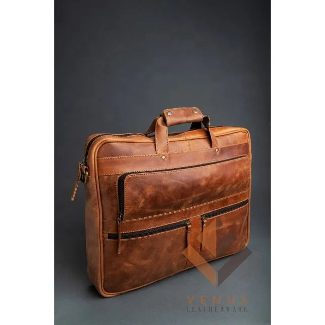 2026 New Arrival Fashion 100% Genuine Leather Business Briefcase Custom Crossbody Laptop Messenger Shoulder Bag Handbags For Men