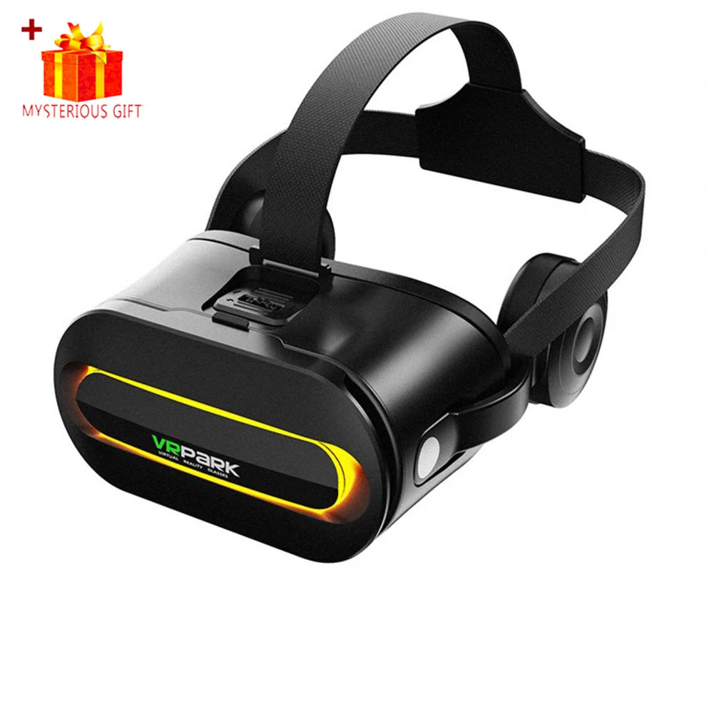 VR Headset for Smartphones: Immersive Smart Glasses with Spatial Audio Only Black VR Tidesmit