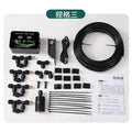 Terrarium mist spray kit contents: controller, long hose, many connector nozzles, instruction