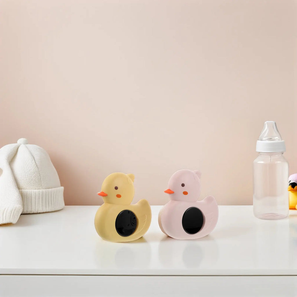 2Pcs Infant Bath Thermometer Cute Yellow Pink Fast Response Water Temperature Monitor for Babies Accurate Portable