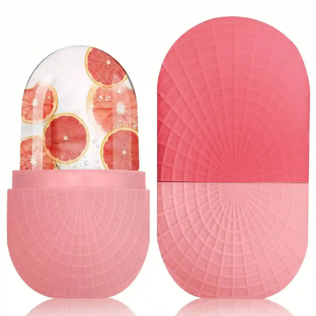 Ice Face Roller for Skincare - Silicone Facial Contouring Tool Eye Massage Instrument Pink Tidesmit