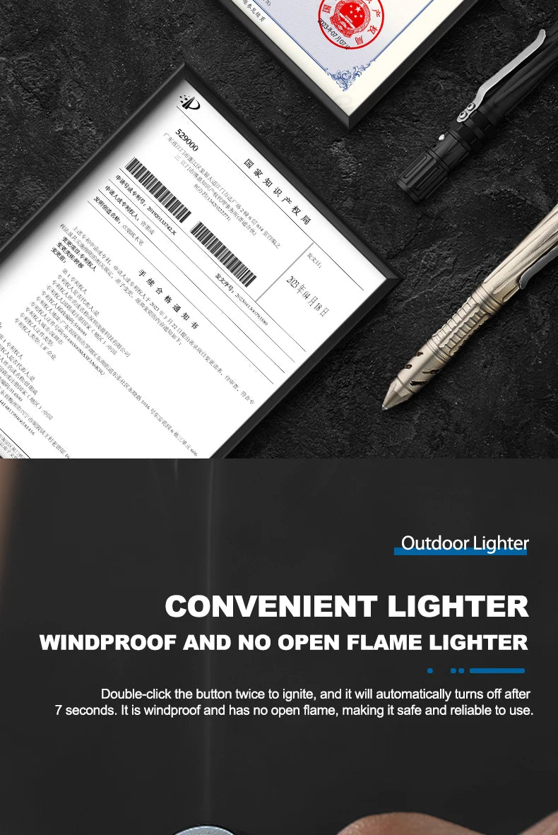 LETGOS Tungsten Steel Tactical Pen - Emergency Self Defense Multi Tool Survival Pen + Glass Breaker + EDC Tool Box Set for Men