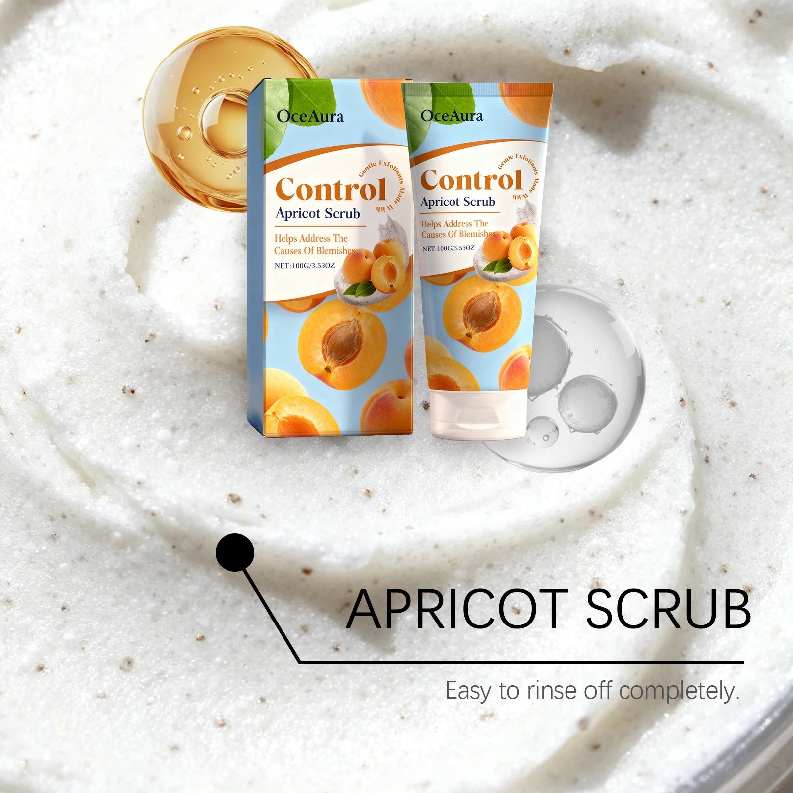 Exfoliating Apricot Facial Scrub - Professional Smooth Skin Care 100g Scrubs Treatments Tidesmit