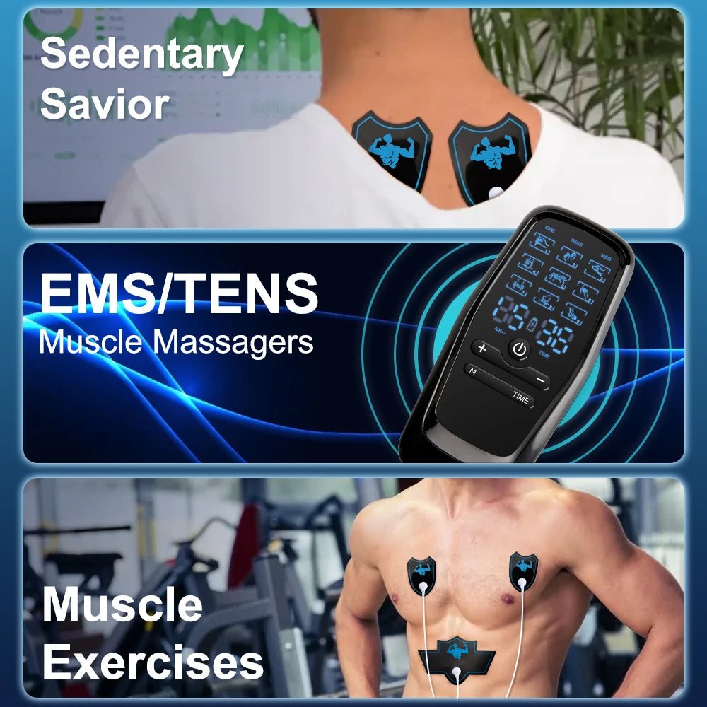 Electric Muscle Stimulator TENS Unit for Targeted Back Pain Relief Back Massage Instrument Tidesmit