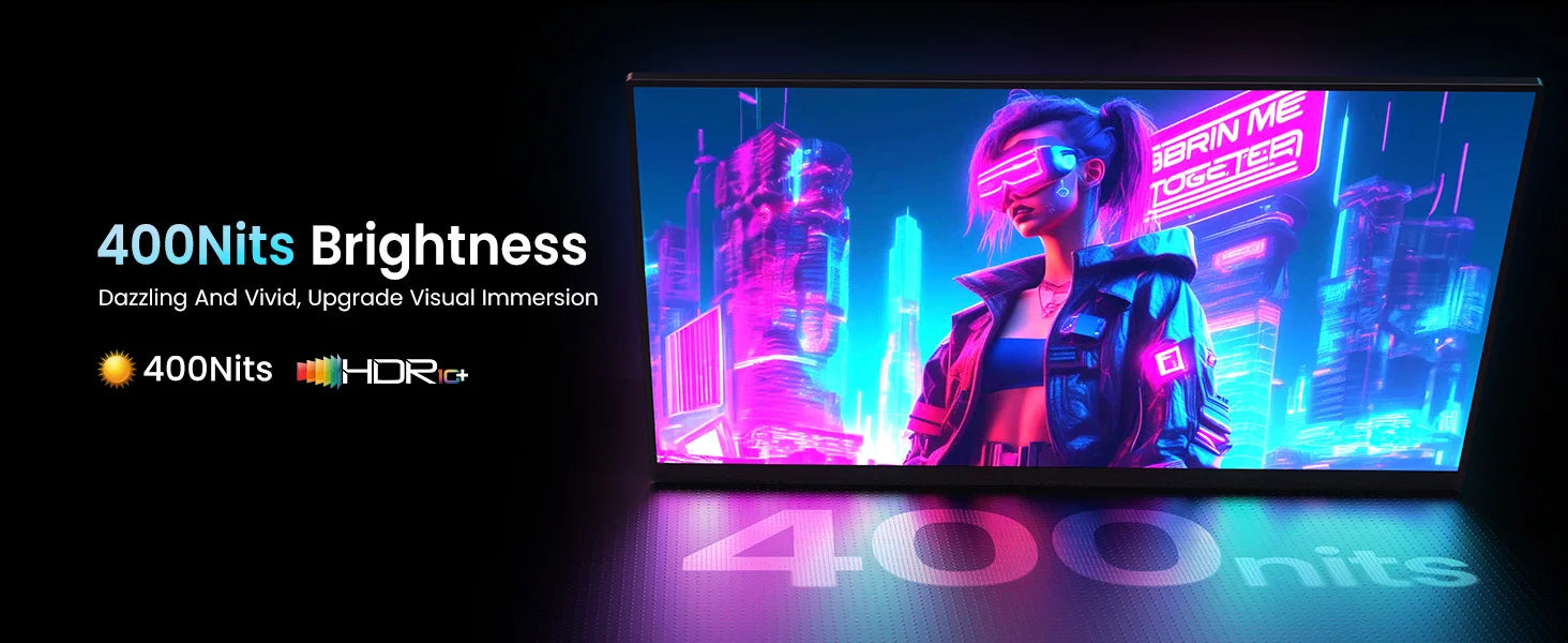 UPERFECT UColor T17 4K UHD Monitor W/ Vesa Adjustment Stand 17.3" 120Hz Gaming Display For Switch NS2 PS5 XBOX PC Laptop PC MAC