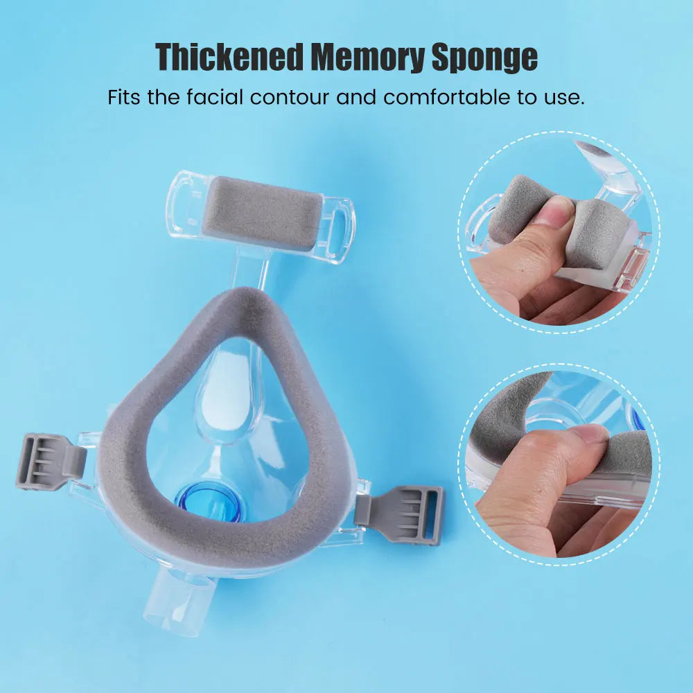 CPAP Mask for Apnea CPAP Auto Breathing Machine Sleep Nasal Full Face Mask with Headgear Anti Snoring Respirator Accessories