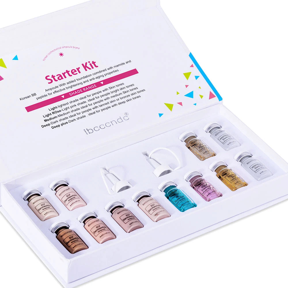 Tidesmit Korea BB Cream Glow serum starter kit featuring niacinamide and peptide for radiant skin texture close-up
