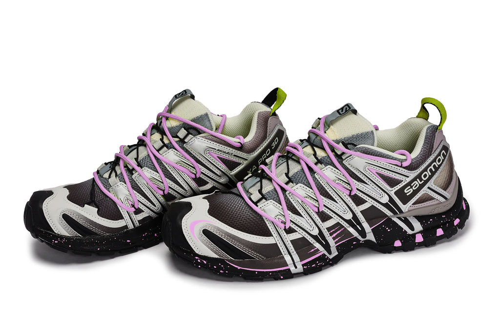 POIZON SALOMON XA PRO 3D Abrasion Resistant Abrasion Resistant Low top Running Shoes Unisex Silver Gray Black Pink