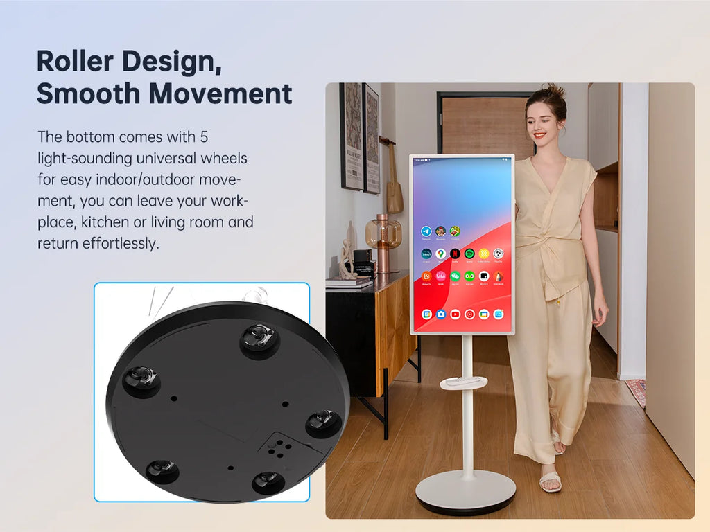 KTC 32 Inch MegPad 4K Touchscreen Smart Portable Monitor with Android 13 Google EDLA-Certified, 9500mAh Built-in Battery