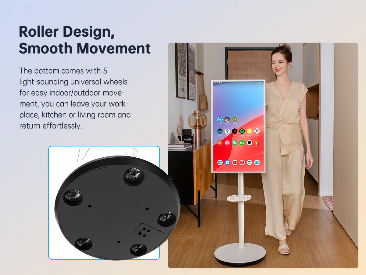 KTC 32 Inch MegPad 4K Touchscreen Smart Portable Monitor with Android 13 Google EDLA-Certified, 9500mAh Built-in Battery