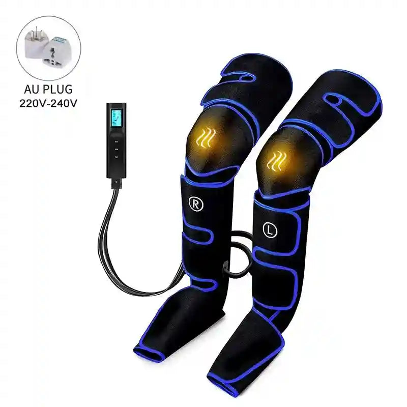 Leg Air Compression Massager With Heat - Portable Relaxation Therapy Relaxation Treatment AU Plug Tidesmit