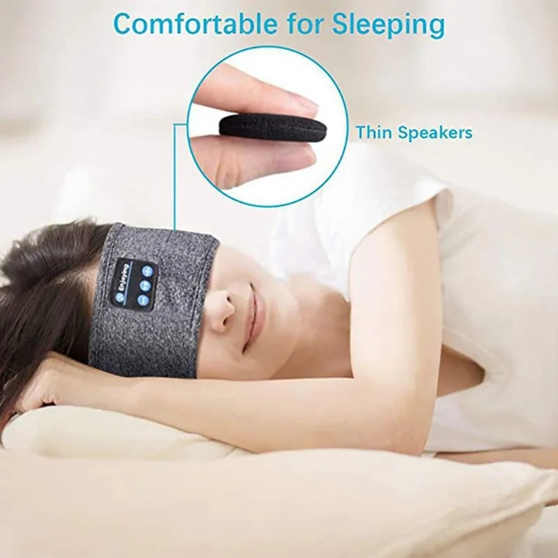 Wireless Sleep Headphones Headband - Breathable Soft Bluetooth Fabric Tidesmit