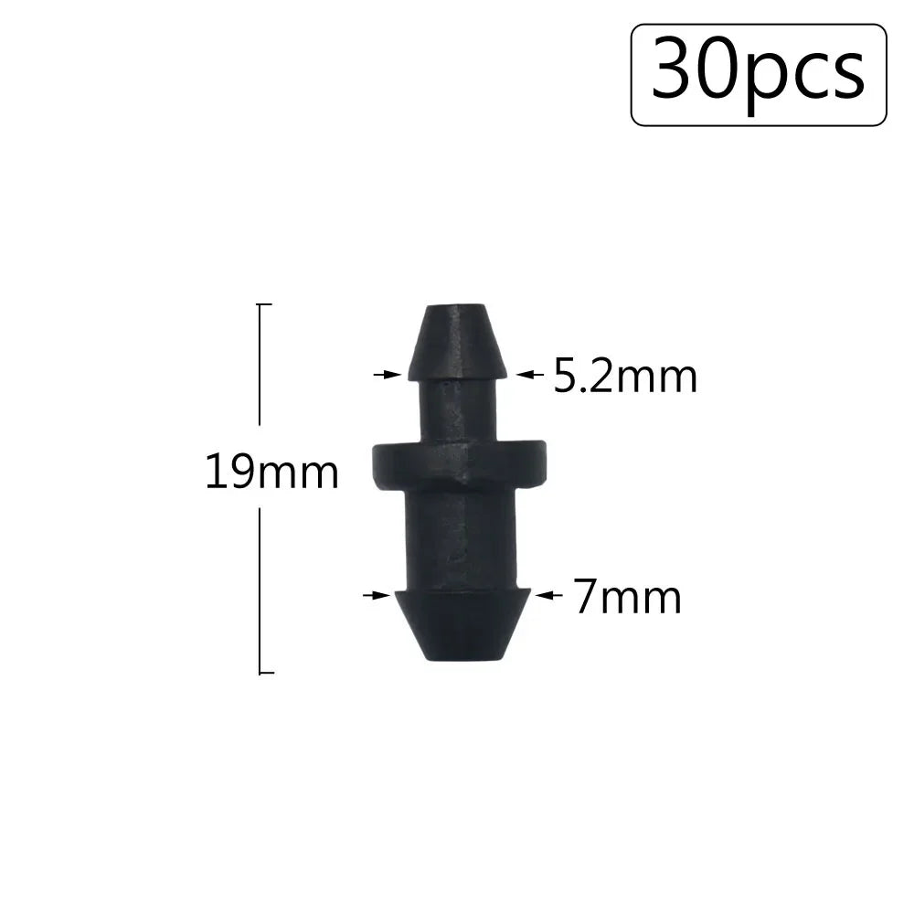 Irrigation Dripper Sprinkler Connector 1/8" 1/4" Hose Barb Tee Elbow Water Pipe Repair  Fitting Garden 3/5 4/7mm Tube Coupler