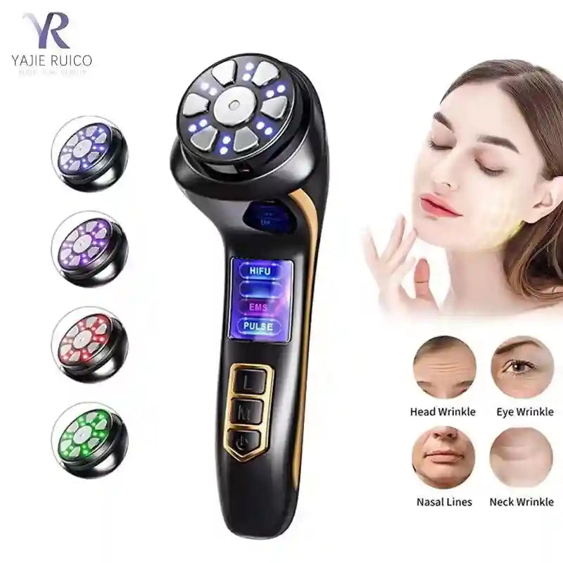 4-in-1 Mini HIFU Facial Massager with EMS and Ultrasound Technology Massage Cushion Tidesmit