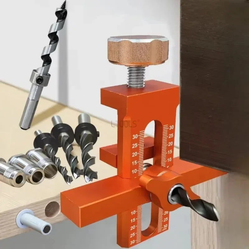 2 in 1 Aluminum Alloy Cabinet Door Installation Positioner 6/8/10mm Rebounder Punched Mounting Jig Cabinet Door Panel