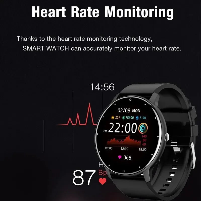 ZL02D Men Smart Watch Full Touch Screen Sport Fitness Tracker IP68 Waterproof Bluetooth Smartwatch for Men Women Smartphone 2023
