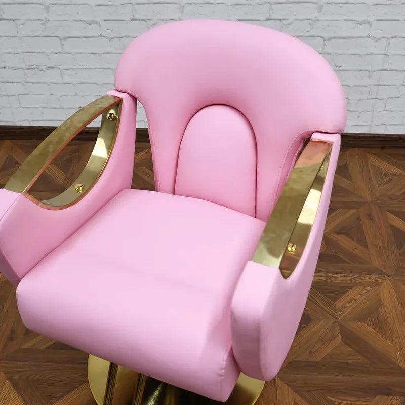 Hydraulic Barber Chair 360° Swivel Salon Seat Pink | Tidesmit Massage Chairs Tidesmit