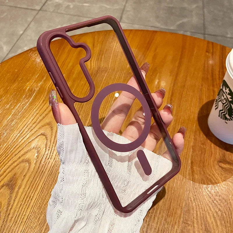Magnetic Wireless Charging Phone Case for Samsung - Shockproof Cover Tidesmit