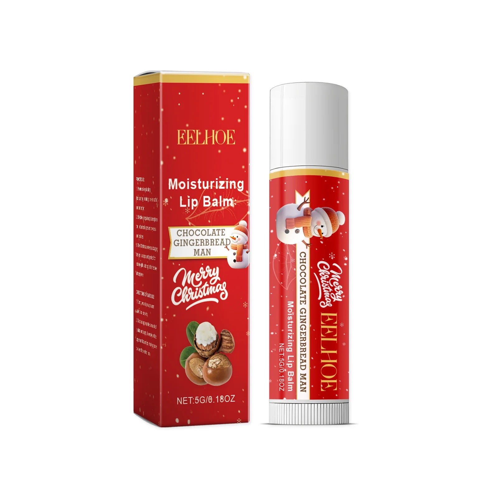 Christmas Lip Balm Set - Moisturizing Lip Care Treatment by Tidesmit Lip Care Red Tidesmit