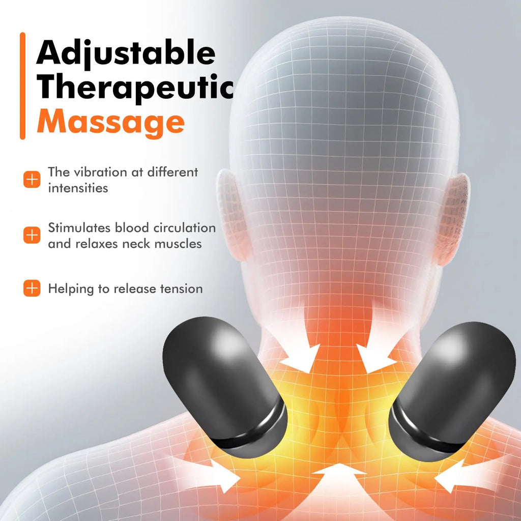 Neck Massager Pillow with Heating and Traction for Muscle Relief Back Massage Instrument Tidesmit